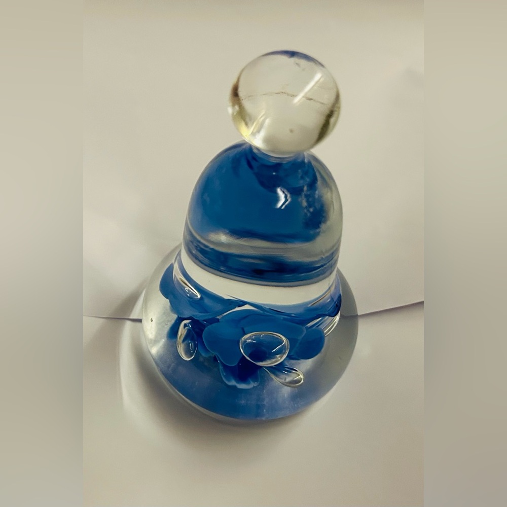 Blue Glass Paperweight